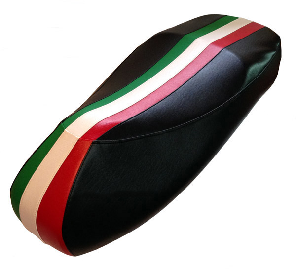 Italian Racing Stripe Vespa Scooter Seat Cover GTS 250 300 - Click Image to Close